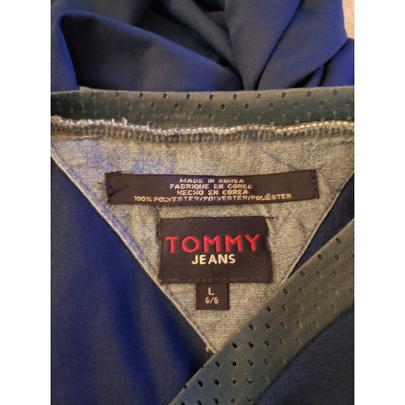 Tommy Jeans Blue and Green Jersey Tee - Picture 4 of 4